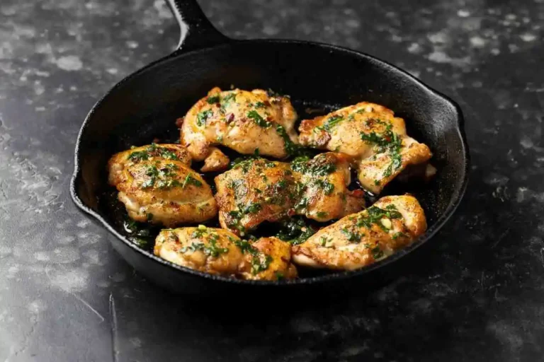 Delicious golden chicken skillet, seasoned with fresh Chipotle Sauce