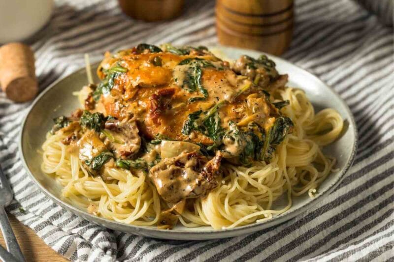 Garlic Parmesan Chicken Pasta Dish